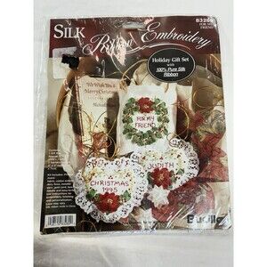 BUCILLA Silk Ribbon Embroidery Kit #83289 • For My Friend • Holiday Gift Set NIP